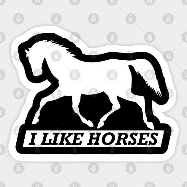 Horse - I like horses Sticker by KC Happy Shop